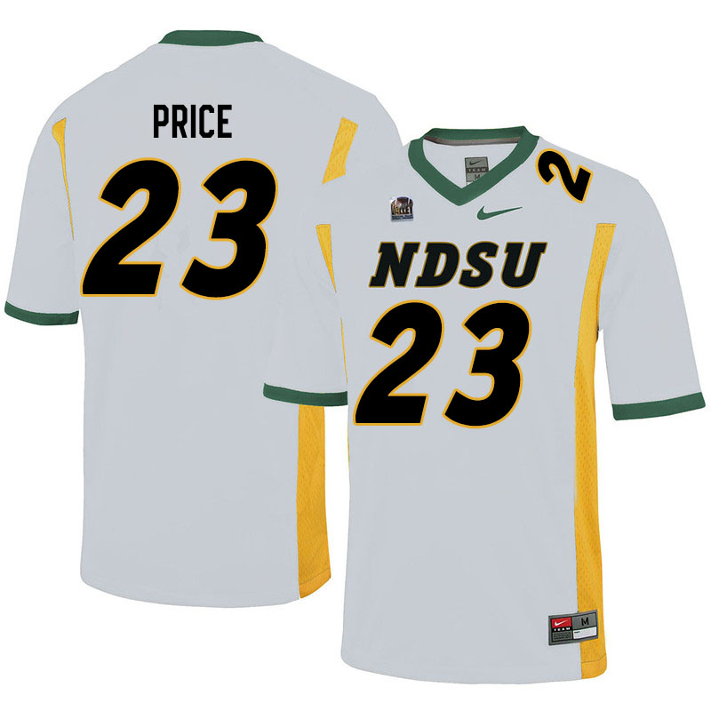 Men #23 Jayden Price North Dakota State Bison College Football Jerseys Sale-White